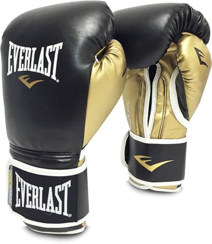 Перчатки тренировочные Everlast POWERLOCK PU GLOVES 14oz P0000023 черно-золотистый