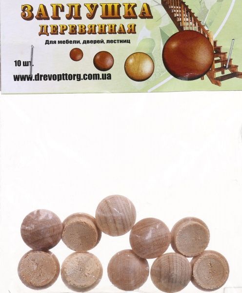 Заглушка дерев'яна сосна D14 мм