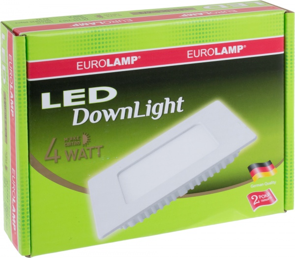 Светильник встраиваемый (Downlight) Eurolamp 2 шт./уп. 4 Вт 3000 К белый DIY-LED-DLS-4/3 