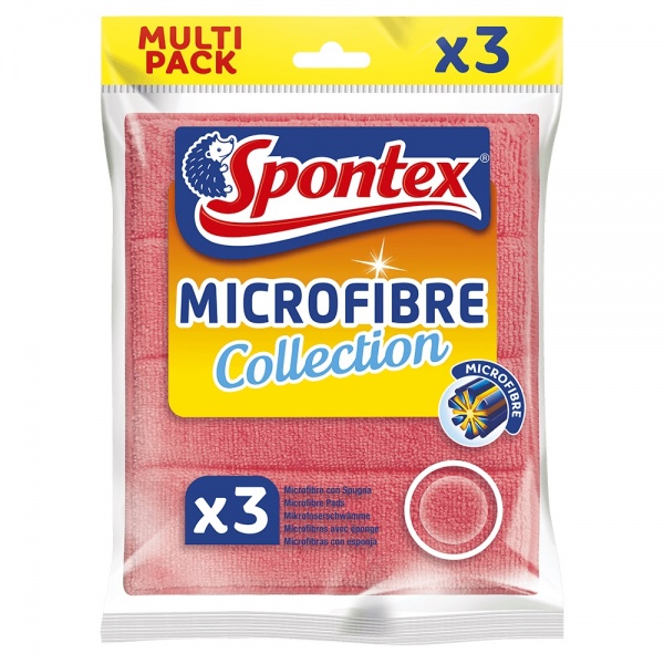 Салфетка универсальная SPONTEX Multi Pack3 микрофибра 3 шт. 20х17,5см 3 шт./уп. / в ассортименте