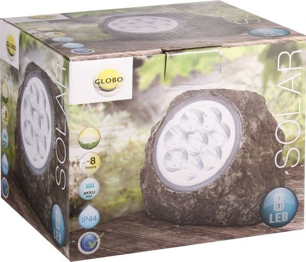 Світильник на сонячній батареї Globo Solar Stone 0,06 Вт IP44 темно-сірий 33920 