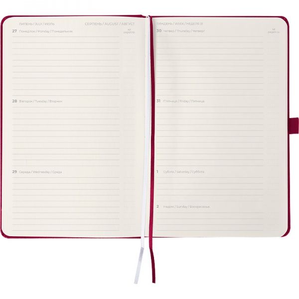Еженедельник 2021 Partner Strong А5- винный Axent 46564