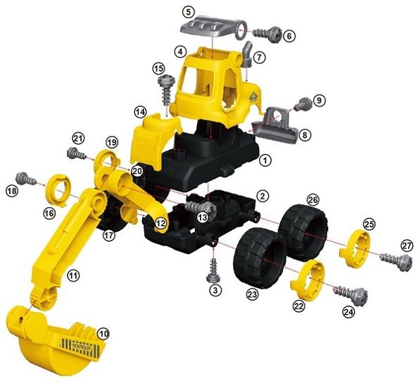 Конструктор DIY Spatial Creativity Екскаватор CJ-1614166