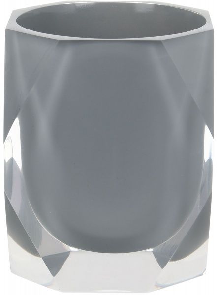 Ершик для унитаза Luna diamond белый с серой колбой