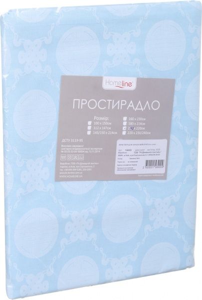 Простирадло бязь 200x220 см в асортименті Home Line 