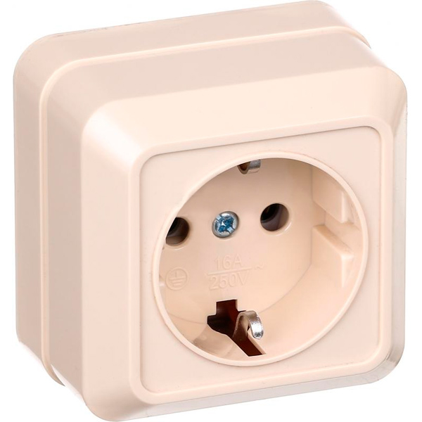 Розетка із заземленням UP! (Underprice) крем BD-SCP.MZ20G1WG-CR