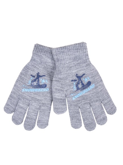 Варежки YO! Сноуборд р.18 серый 