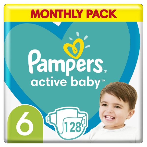 Підгузки Pampers Active Baby 6 13-18 кг 128 шт.