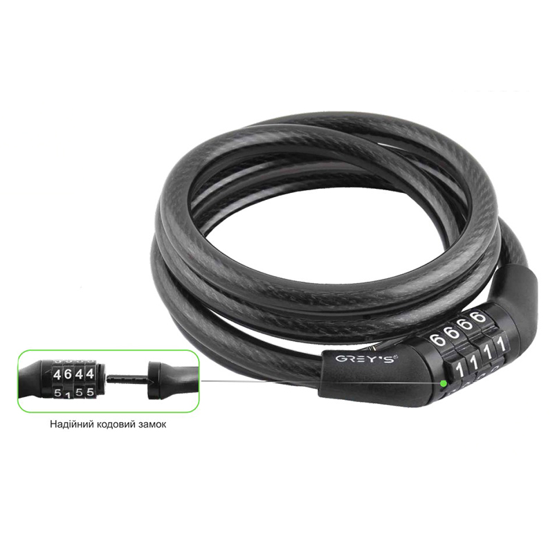 Замок велосипедный GR30810 8х1000 мм