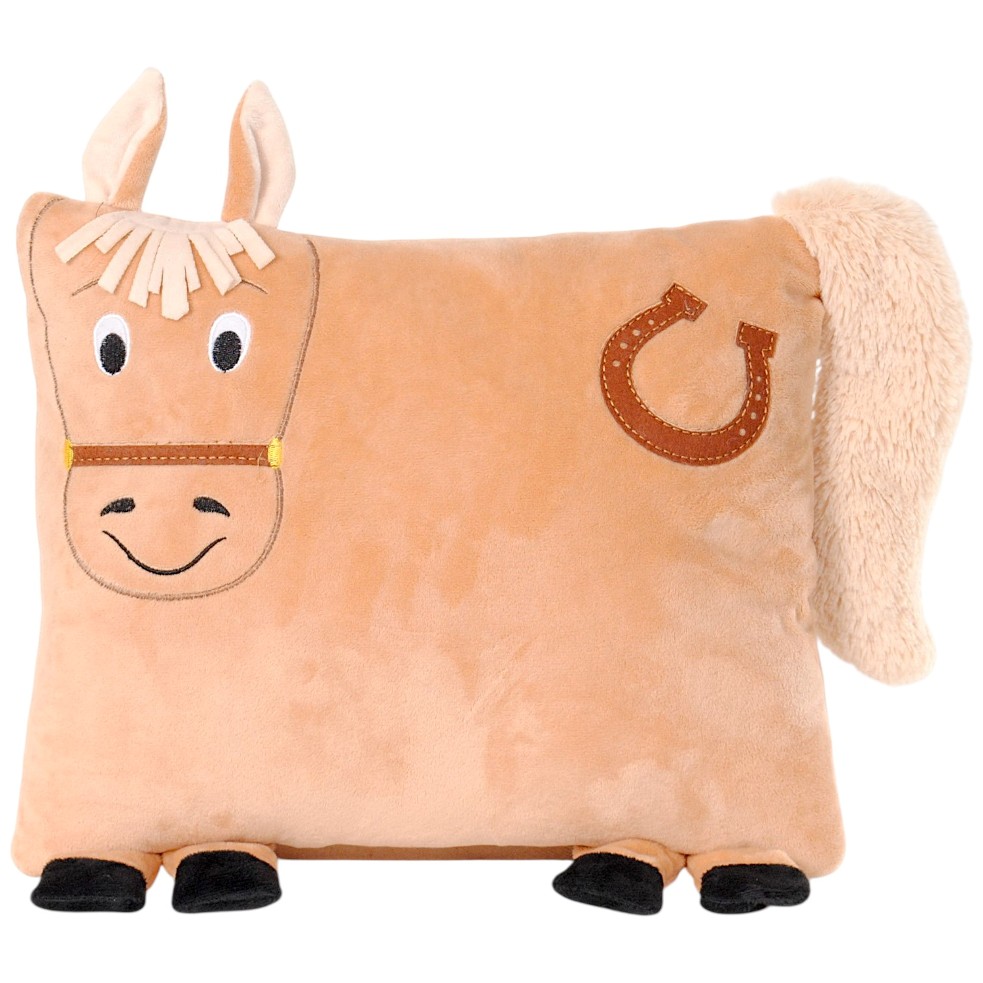 Подушка декоративна Кінь 35x35 см бежевий Stip