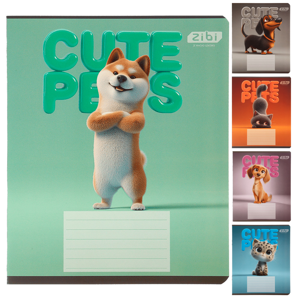 Тетрадь школьная Cats&Dogs 12 лист. линия KIDS LINE ZiBi — фото 1