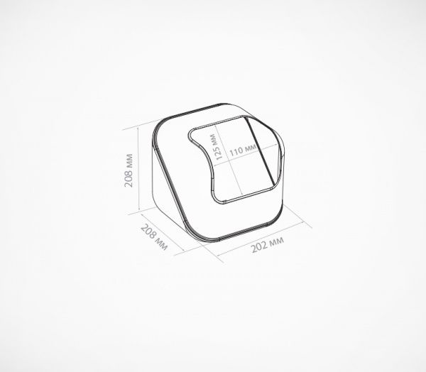 Дисплей настольный 208х208х202 мм