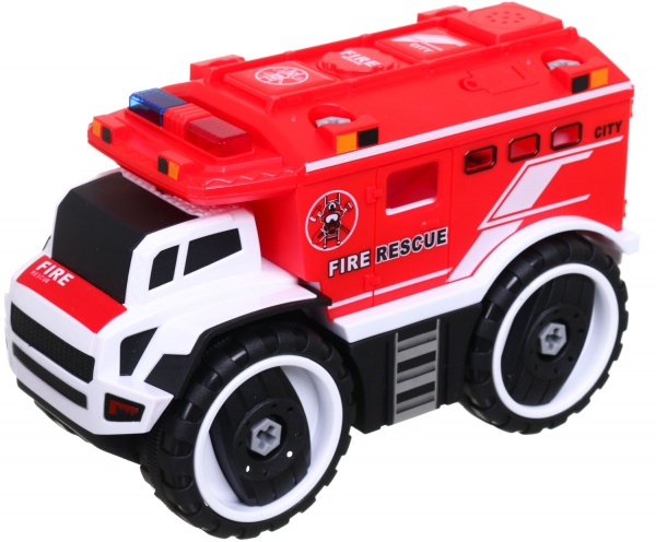 Конструктор MERX Limited пожарная машина с шуруповертом 25х12х16 см MX0304519