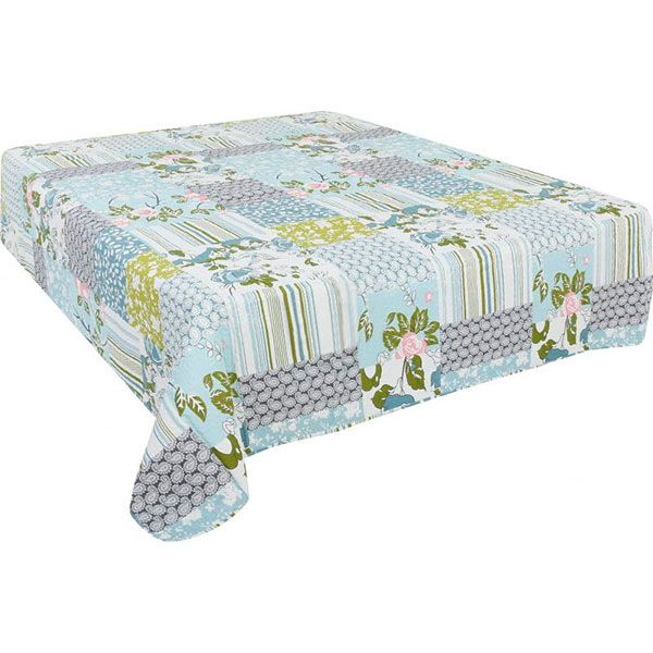 Покривало Печворк 220x240 см UP! (Underprice) блакитний із малюнком 