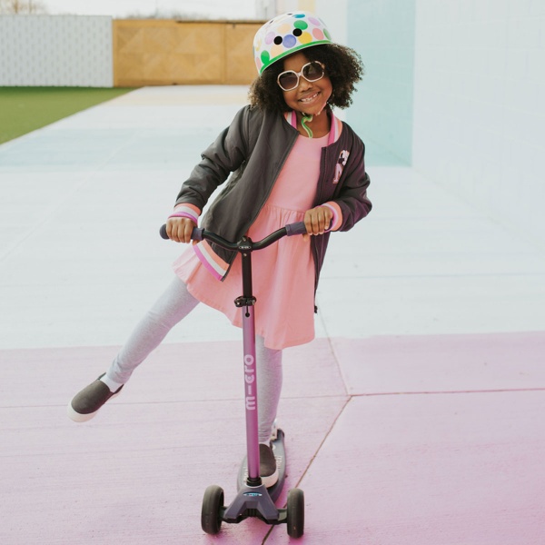 Самокат Micro Maxi PRO Deluxe разноцветный принт MMD091 