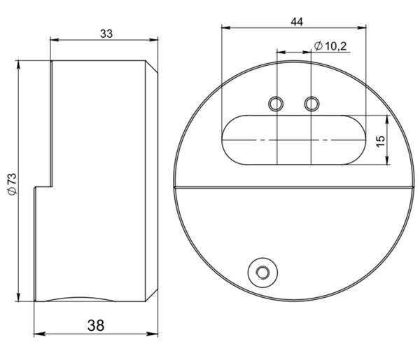 Замок навісний Aspect ЗН-С-Ш_73 в комплекті з вушками №1.11 краб (накладний) 