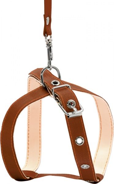 Поводок-шлея Collar капроновая 1,4х130 см коричневый