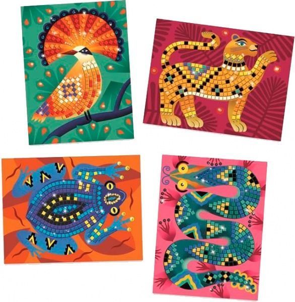 Набор для творчества Djeco мозаика Глубоко в джунглях DJ09422