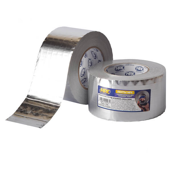 Стрічка монтажна алюмінієва армована клеюча HPX надміцна 75 мм x 50 м алюминиевая