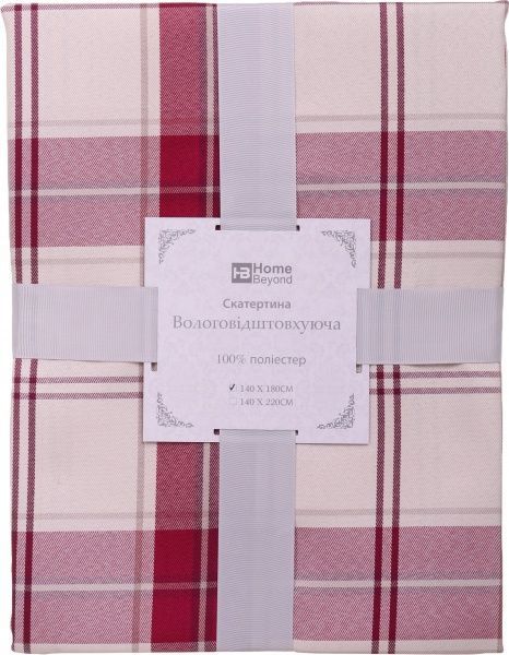 Скатерть Клетка 140x180 см красный 