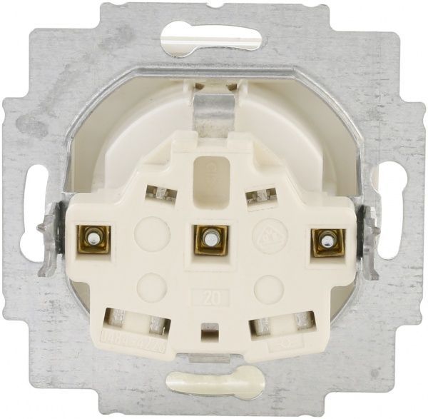 Розетка із заземленням ABB Basic 55 SCHUKO 2P+E 16 А 250 В без шторок з кришкою білий 20 EUK;20 EUK-94-507