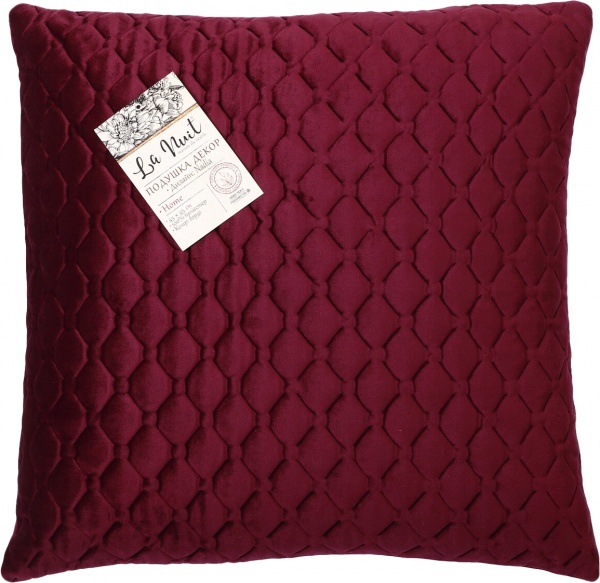Подушка декоративна Nadia 45x45 см бордовий La Nuit 