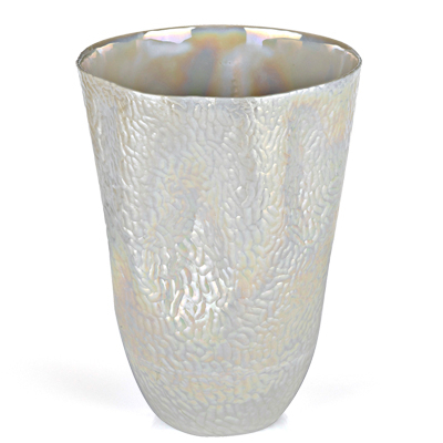 Ваза Yalos Murano RAPANUI 26 см слоновая кость с перламутровым эффектом 