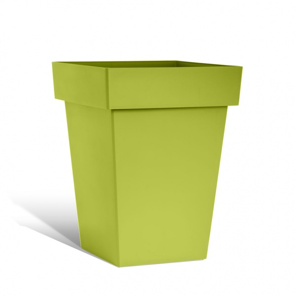 Горщик пластиковий Sanja IPPI квадратний 11 л світлий ківі 