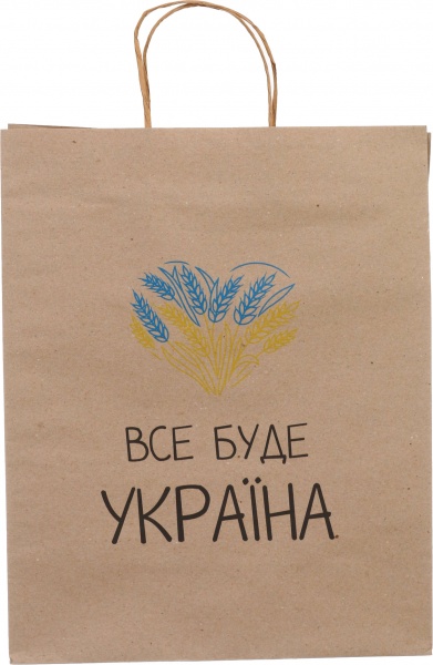 Пакет паперовий ХL Серце крафт Gift K