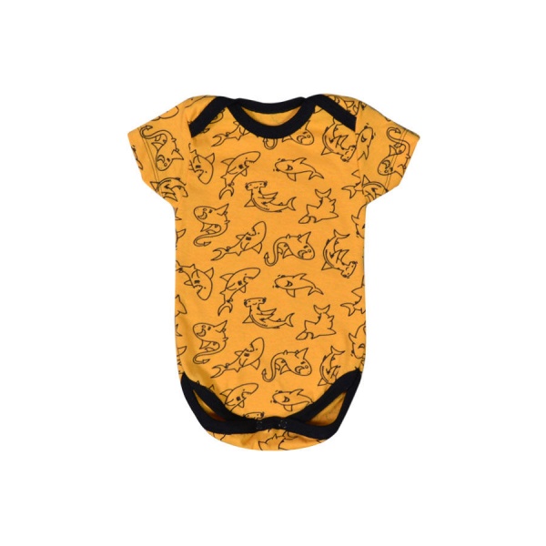 Боді дитяче унісекс Blanka Акули р.74 жовтий 12669 