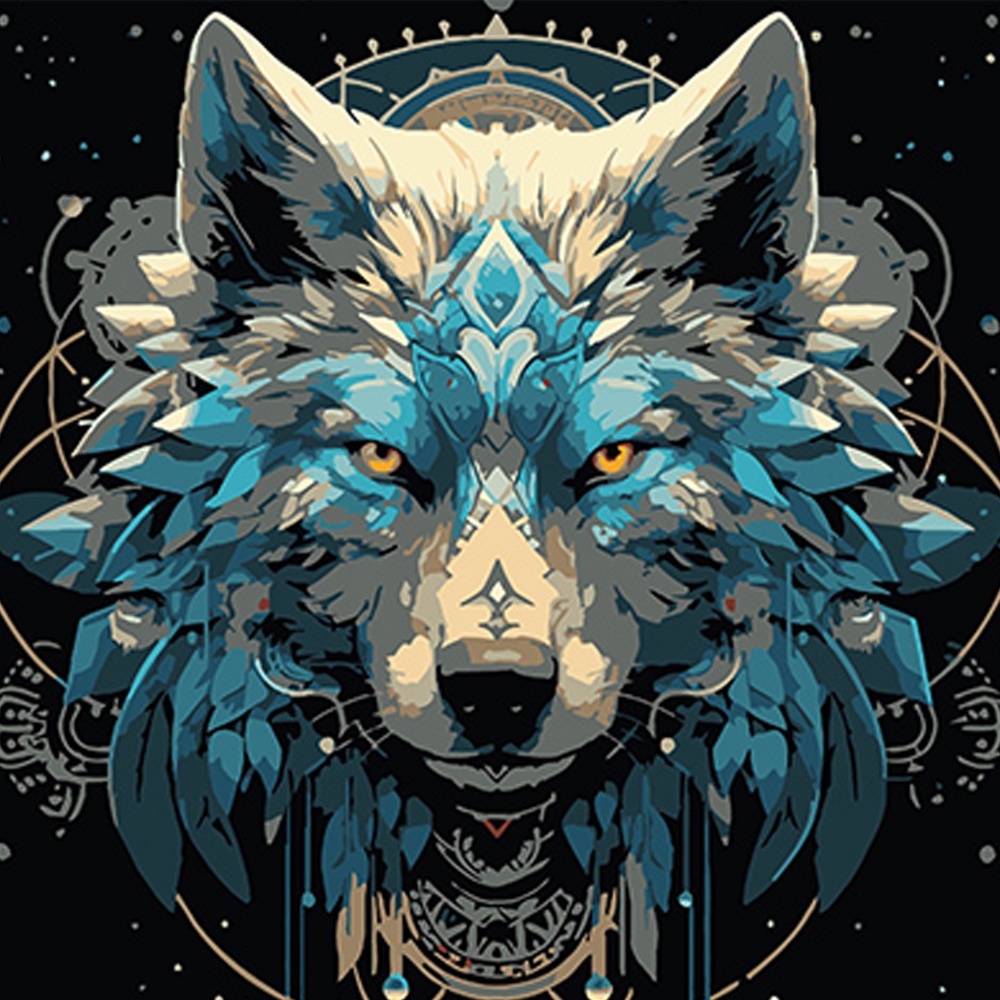 Набір для розпису за номерами Strateg на чорному фоні в асортименті 40х40 см