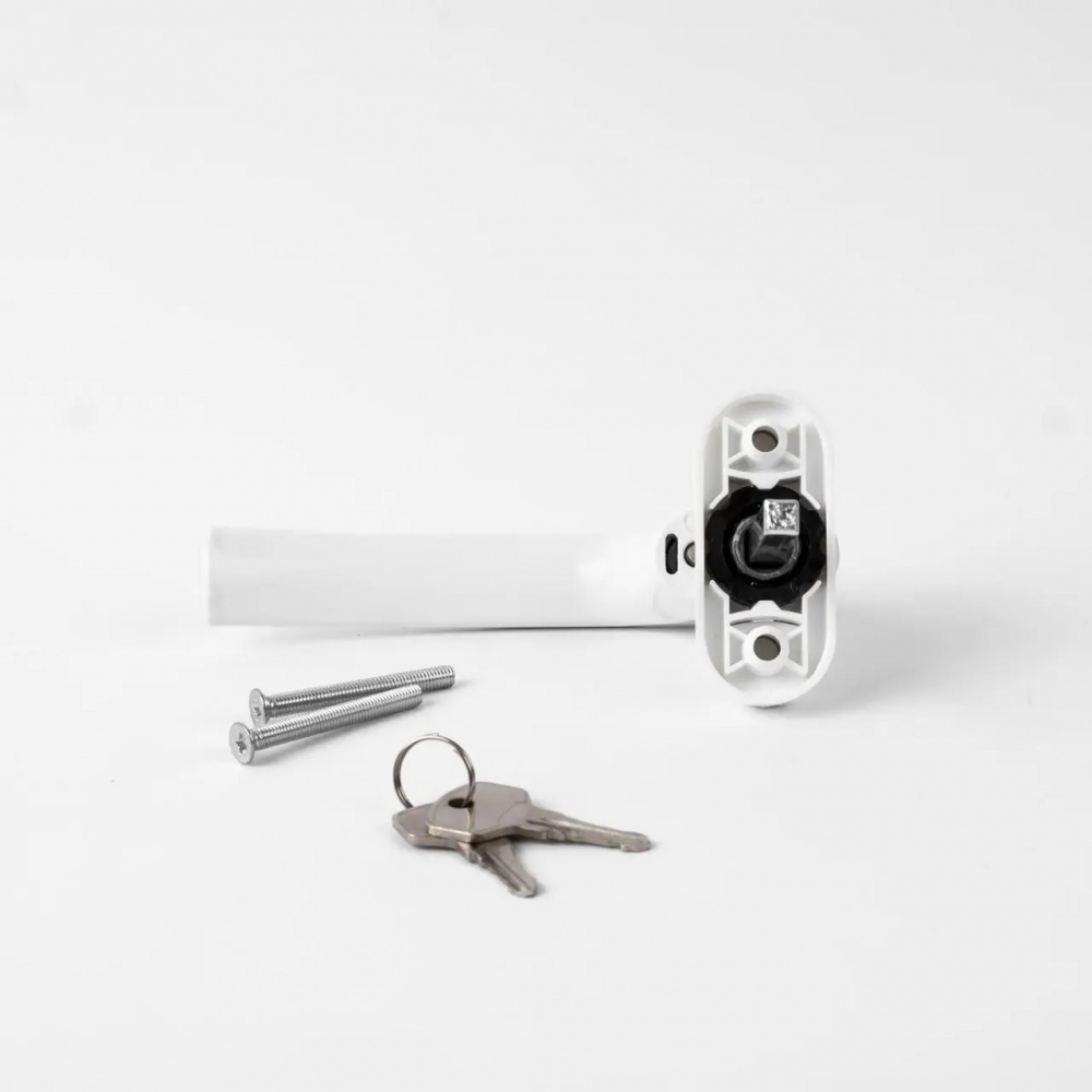 Ручка кнопка-ключ Venera біла Ral 9016 WH 108/37