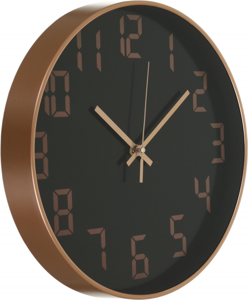 Часы настенные Laconic 30 см черный с золотом
