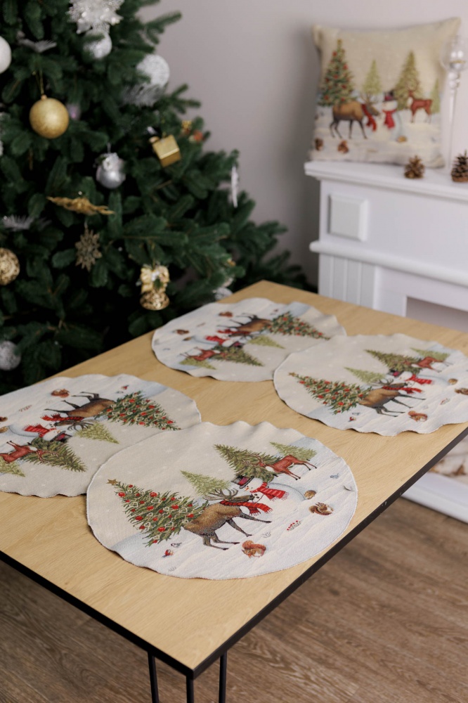 Подушка декоративная Снеговик 45x45 см La Nuit