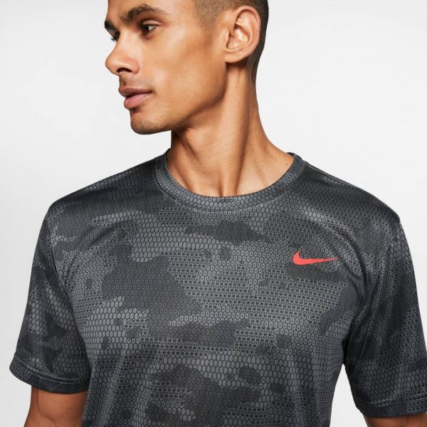 Футболка Nike M NK DRY LEG TEE CAMO AOP CK4252-069 XL темно-сірий