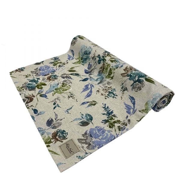 Дорожка (раннер) ORO Роза голубая 40x140 см La Nuit 