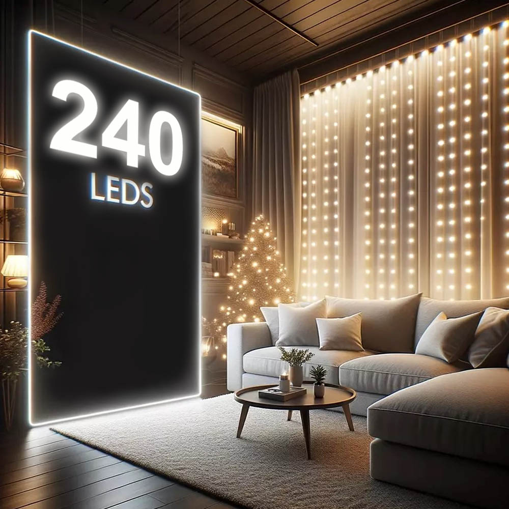 Гирлянда ColorWay штора светодиодная (LED) 240 ламп 3 м (CW-GW-240L32U)