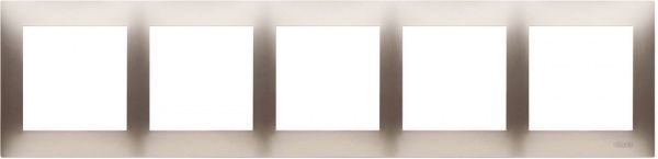 Рамка пятиместная Simon Premium универсальная золотистый DR5/44