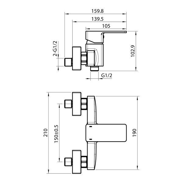 Смеситель для душа Koller Pool Neon