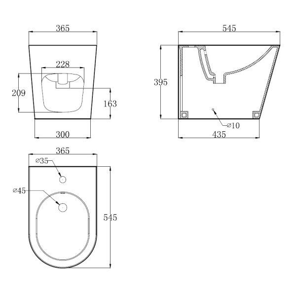 Биде напольное Imprese Blatnai11838