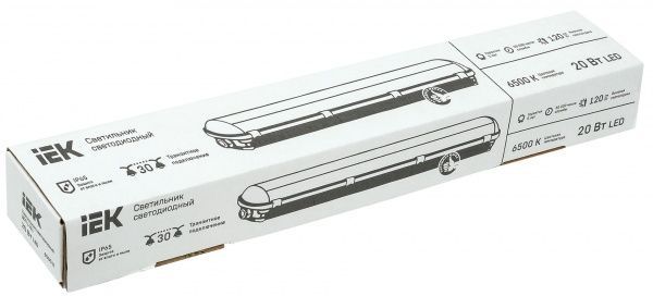 Світильник лінійний IEK ДСП 1421 LED 20 Вт 6500 К холодний 