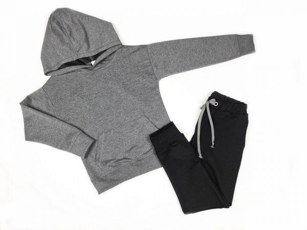 Спортивний костюм Luna Kids 1 д/х р.128 сірий/чорний 