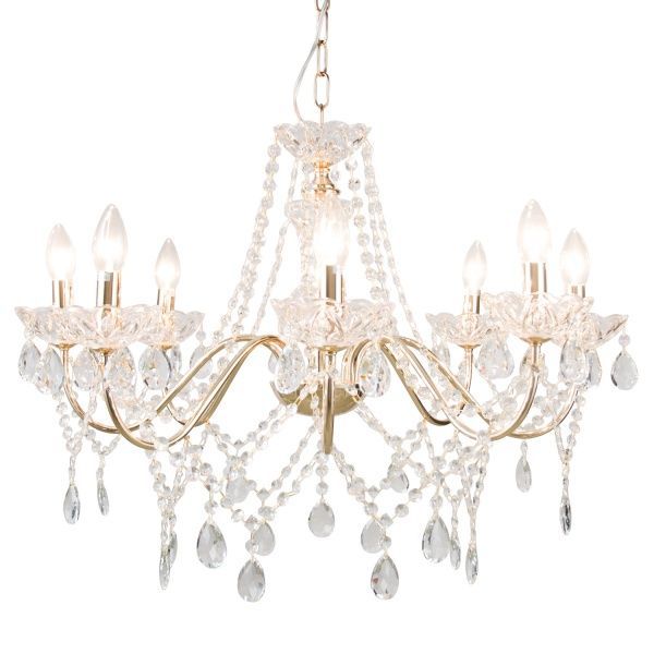 Люстра подвесная Victoria Lighting Nomi/SP8 8xE14 золотой 