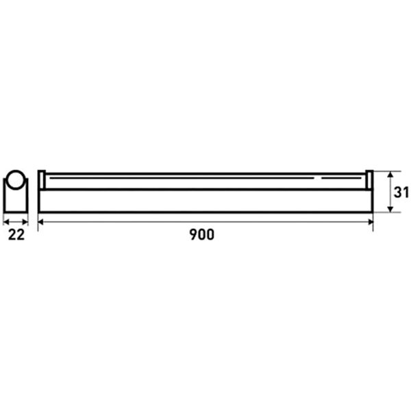 Підсвітка для меблів Eurolamp 14 Вт денний 4000 К LED-FX(T5)-14/4 