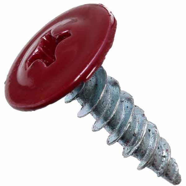 Саморез с прессшайбой острый 4.2x16 мм 100 шт бордовый RAL 3005 EXPERT FIX