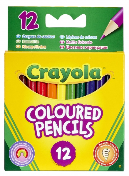 Олівці кольорові 12 шт./уп. короткі Crayola