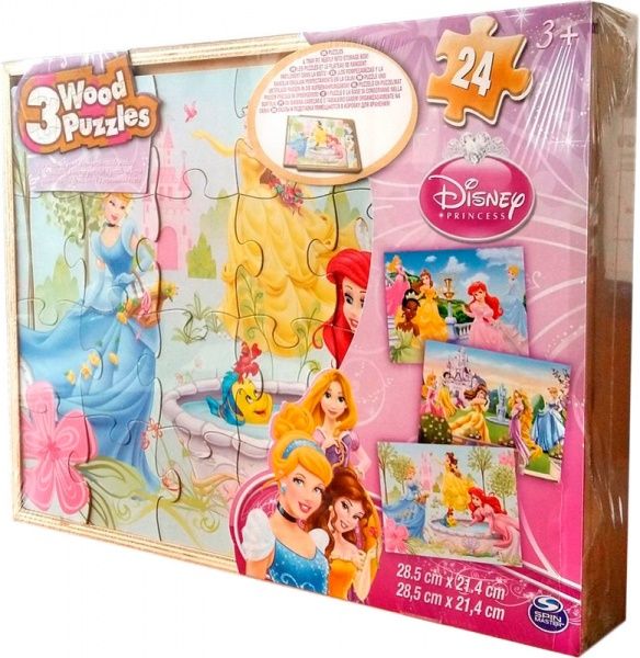 Пазл дерев’яний Spin Master 3 в 1 Принцеси SM98297/6033126