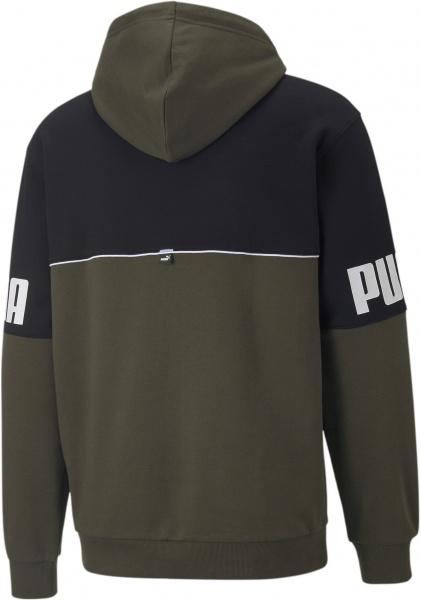 Джемпер Puma POWER COLORBLOCK HOODIE FL 84980770 р. 2XL зеленый с черным