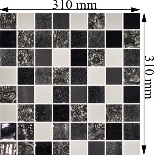 Плитка Onix Deco black & white Blist 31x31 