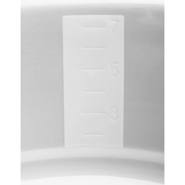 Таз пластиковый Sanja IPPI 40х40х14 см белый с меркой 10 л 